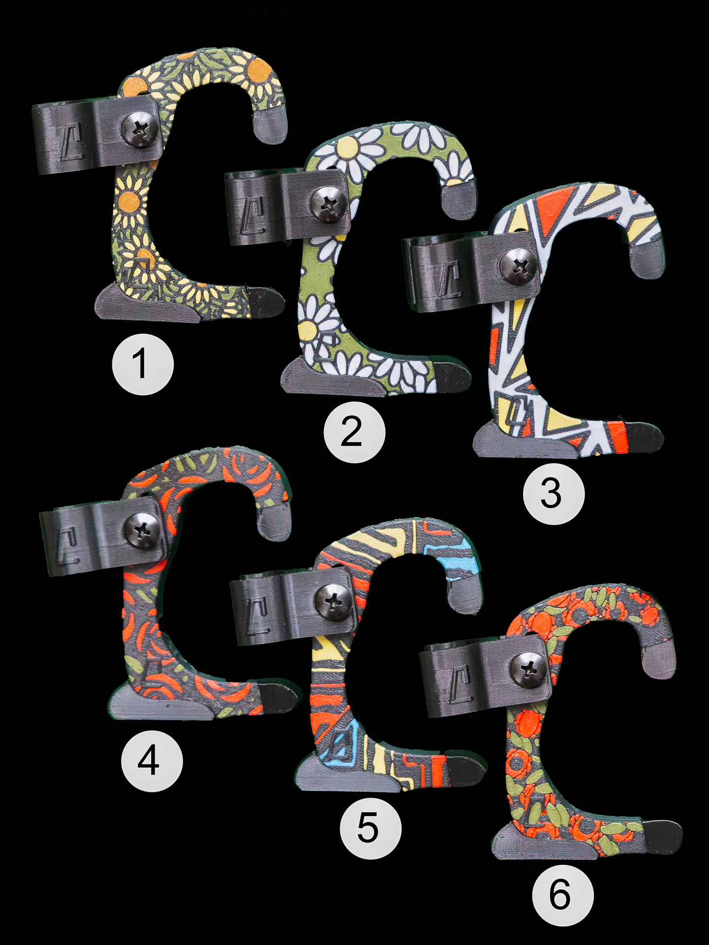 Chaque Zeni’Clip Deluxe est imprimé avec son motif couleur, pour personnaliser votre canne selon vos goûts.