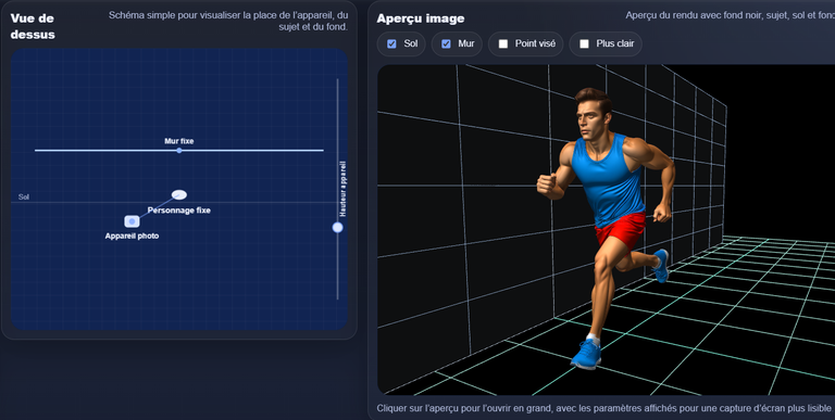 Capture du simulateur photo Smart-Crea montrant l’effet des réglages sur l’image